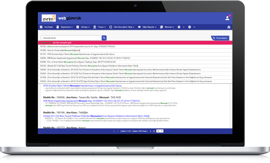 Web Gumruk Ana Sayfa